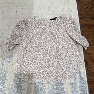 Veronica Beard - Cotton Floral Print 3/4 Sleeve Top